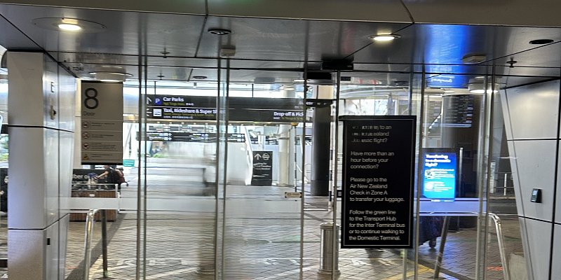 Auckland Airport International Terminal Exit from Door-8