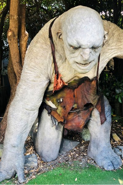 Troll statue from The Lord of the Rings at Weta Workshop in Wellington