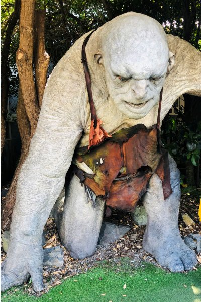 Troll statue from The Lord of the Rings at Weta Workshop in Wellington