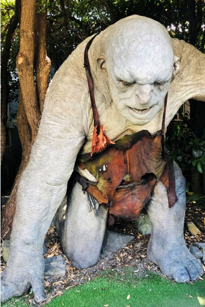 Troll statue from The Lord of the Rings at Weta Workshop in Wellington